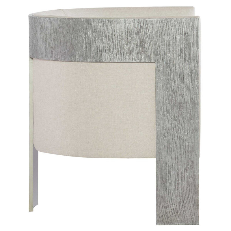 Cosway 28" Wide Barrel Chair, Cream Chenille 1345-002