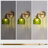 1-light Brass Wall Lamp Green Glass Wall Lightning Living Room