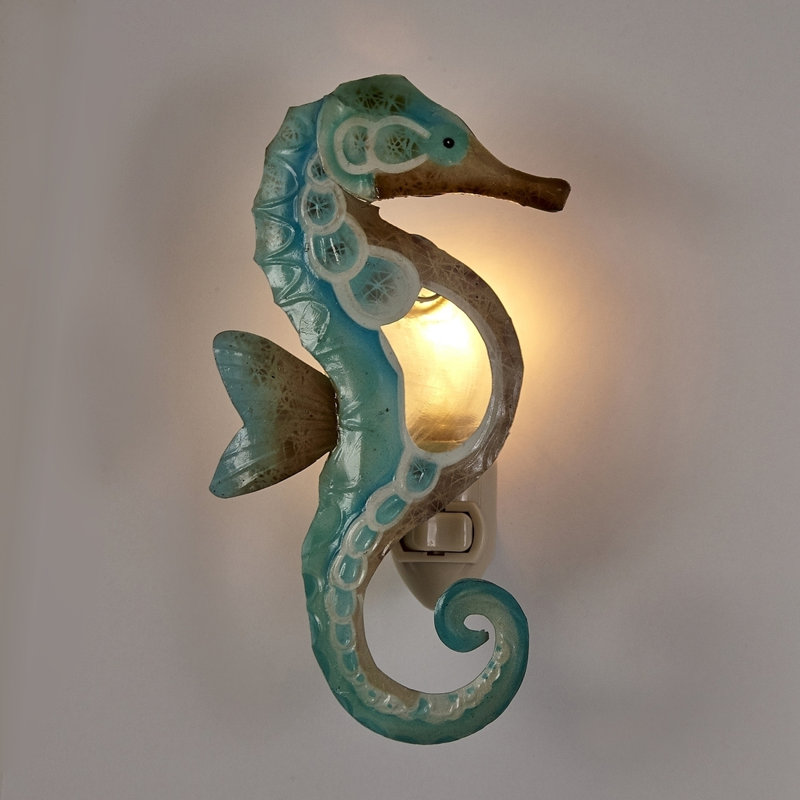 Seahorse Capiz Shell LED Night Light