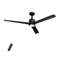 Valen 60" Indoor/Outdoor Ceiling Fan with LED Light, 6CCT Dimmable, Ceiling Fan with Light and Remote - Matte Black-18285817-18285816