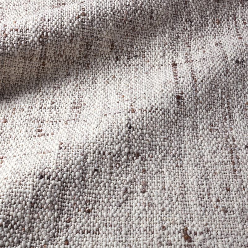 Tapis crème en laine fait à la main Noren, Rectangle 10 pi x 14 pi