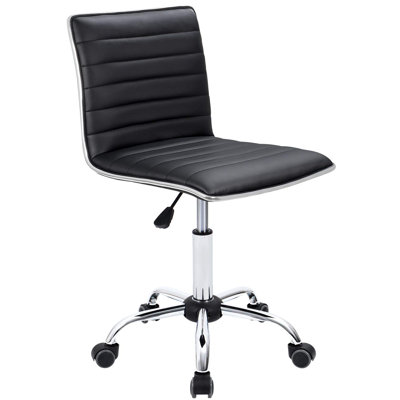 Kaycee Faux Leather Mid Back Swivel Computer Task Desk Chair