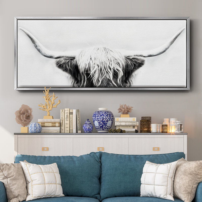 Longhorn- Framed Canvas