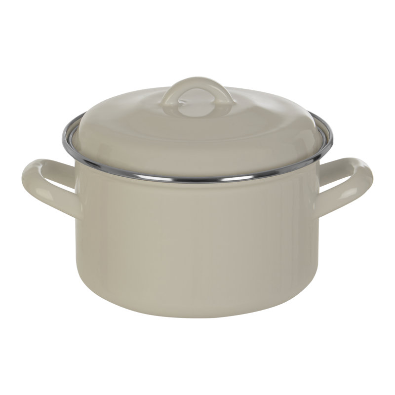 Danielburnham 2.6 l Aluminium Round Casserole, White