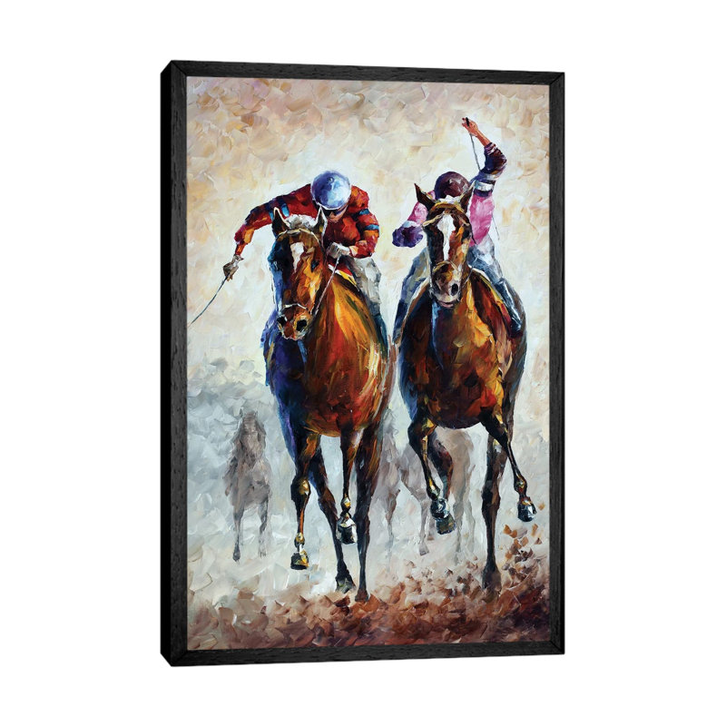 Contenders by Leonid Afremov - Painting on Canvas, 66.04 cm H x 45.72 cm W, Black Framed Canvas