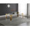 Casper Rectangular Glass Top with Plastic / Acrylic Base Dining Table