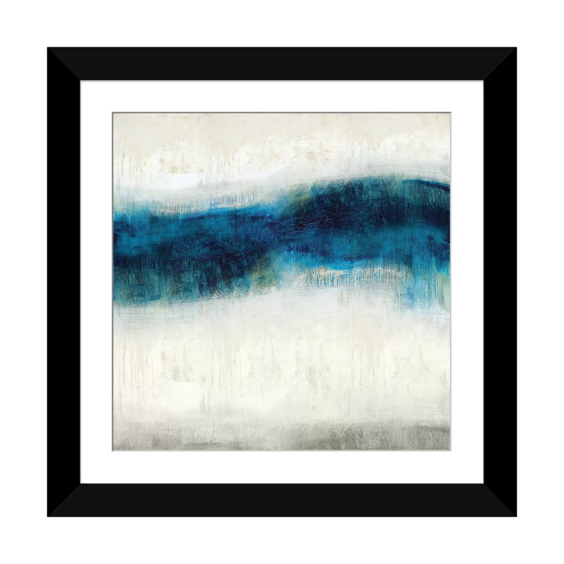 «Emerge II», reproduction sur toile, H 16 po x l 16 po x P 1 po, Papier d'art encadré noir, Blanc