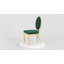 Chaise d'appoint en velours capitonné Lizveth