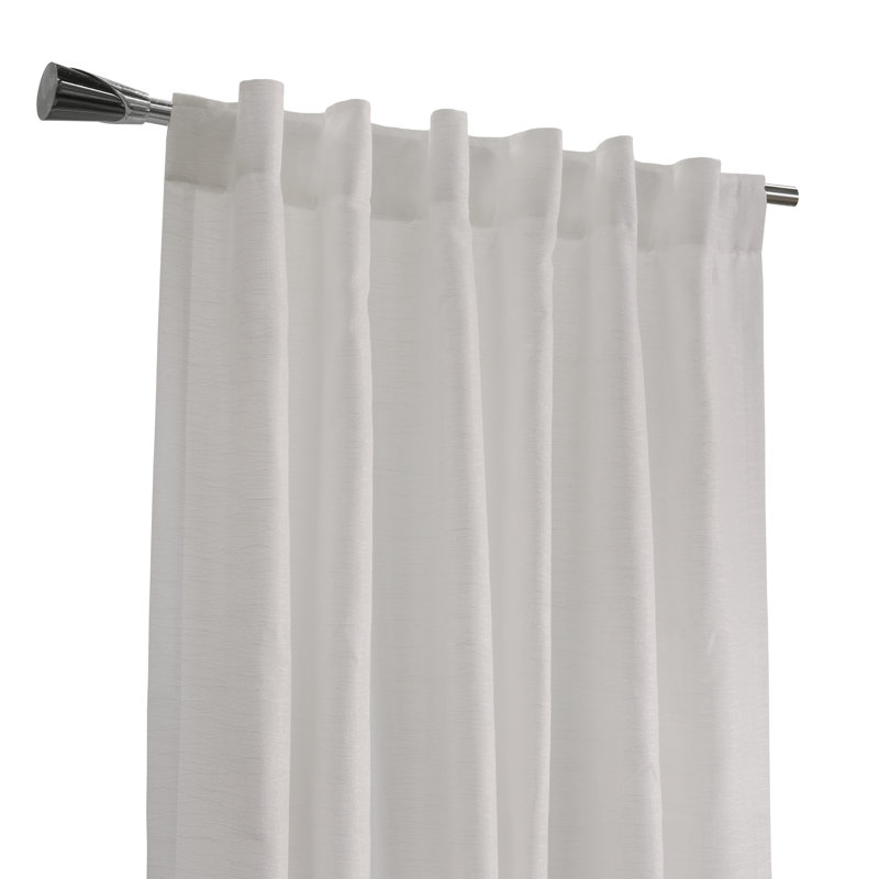 Paire de rideaux semi-transparents Mliss, L 52 po x L 84 po, Blanc cassé