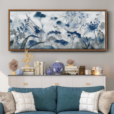 Inky Indigo- Framed Canvas