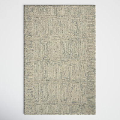 Jordy Tufted Wool Gray/Ivory Area Rug