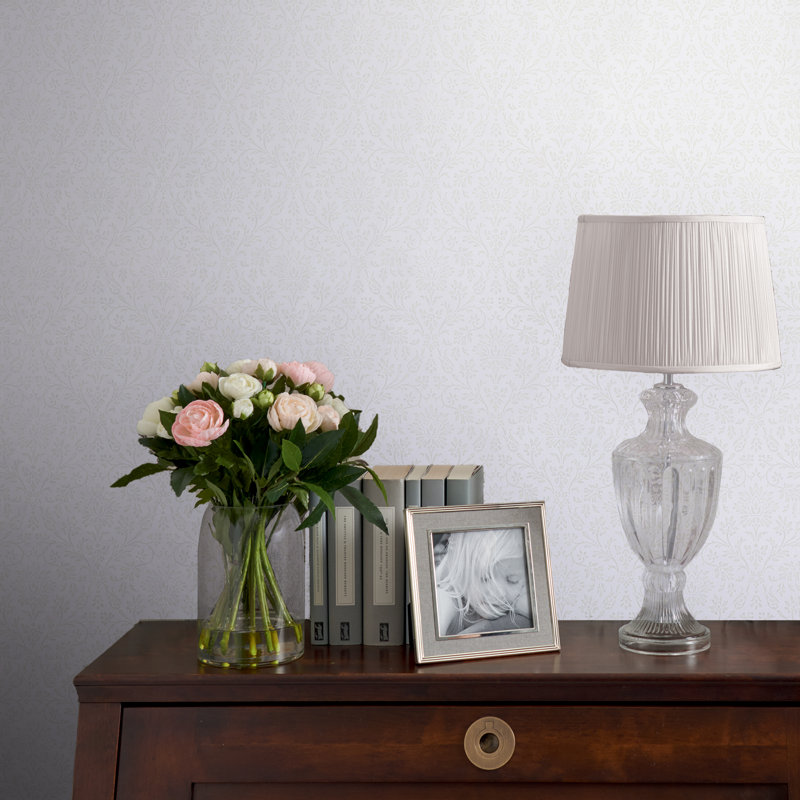 Laura Ashley Annecy Paintable Wallpaper Roll, White