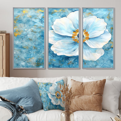 «Radiant Echo Of The Anemone II - Poppies», ensemble d'art mural