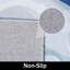 Tapis rectangulaire en polyester touffeté bleu Burna
