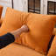 4 po orange, 108 x 68 po, salon modulaire en nuage, velours côtelé, minimaliste, sans assemblage, structure durable en mousse