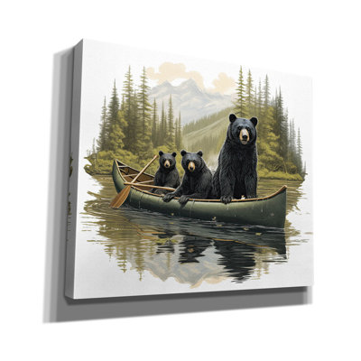  'Black Bear Canoe Mountains' by Jim Baldwin Canvas Wall Art, 30" x 26"