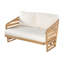 Ensemble de conversation d'extérieur 2 pièces en bois d'acacia avec coussins Vincent