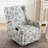 Asire 27.5" Floral Manual Swivel Glider Rocking Upholstered Recliner with Wingback-799110961
