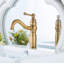 Single Handle Bathroom Sink Faucet Antique Brass With Drain Assembly