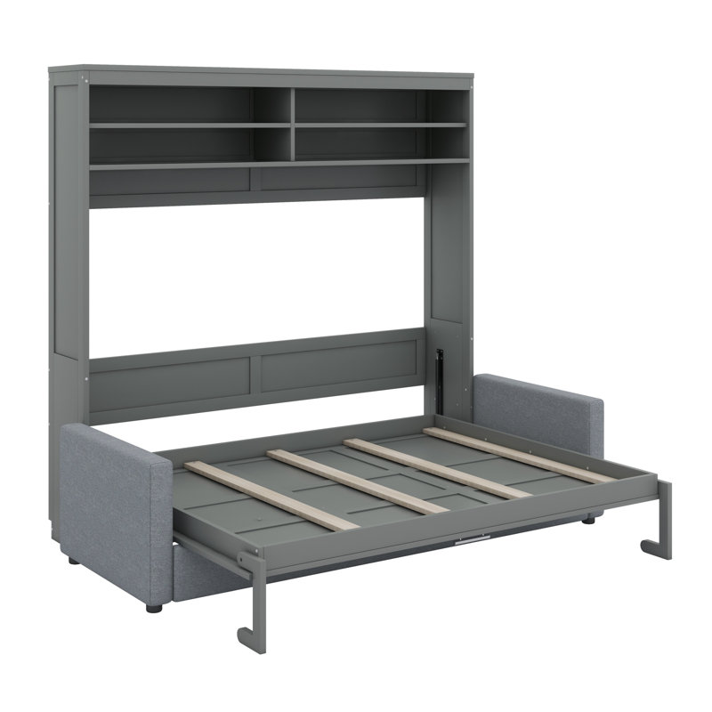 Murphy Bed Wall Bed With Sofa, Gray