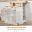 Îlot de cuisine avec armoire de rangement, blanc