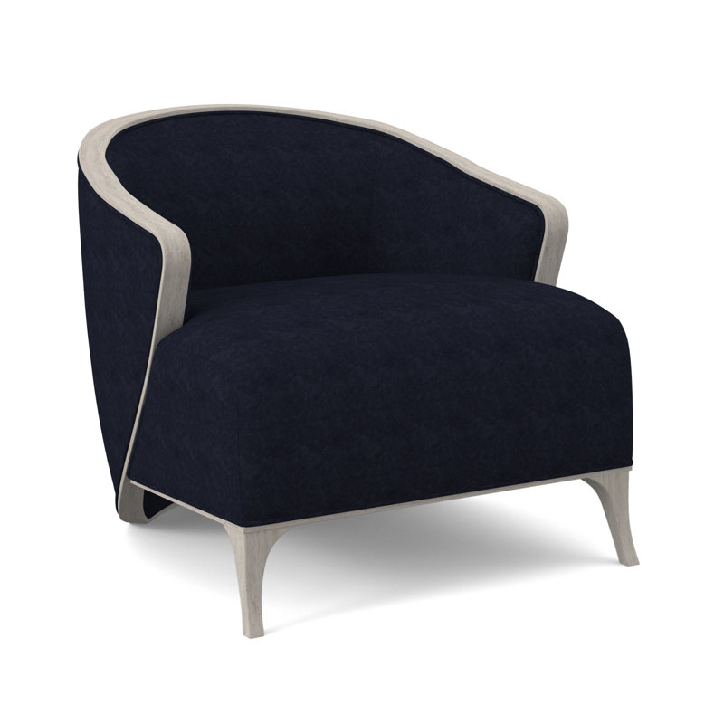 Fauteuil demi-tonneau Penegrine, Bisque, Ébène Margaret