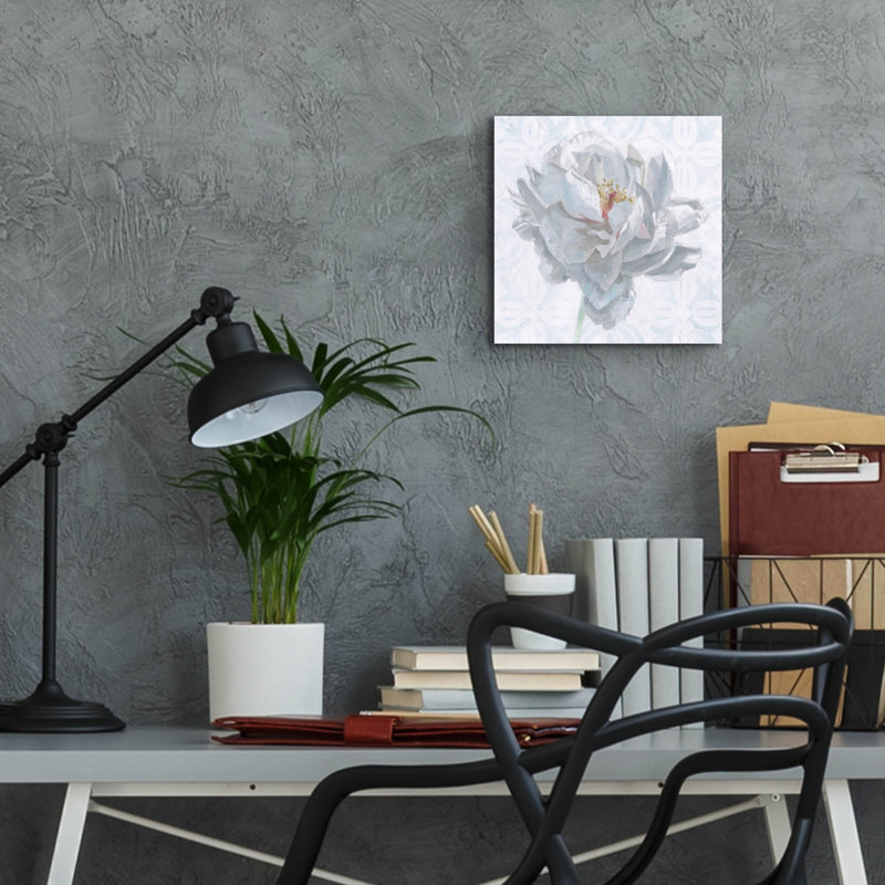 Art mural en verre Sublime Peony 1 'par Wellington Studio, H 12 po x l 12 po x P 0,13 po