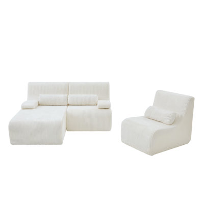 ModuForm Compression Modular Sectional Sofa with Chaise Lounge for Living Room