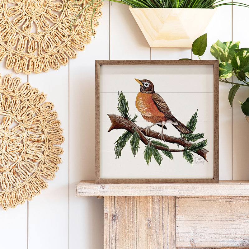 Spring Robin par Robin Sue Studio, H 24 po x l 24 po x P 1 po