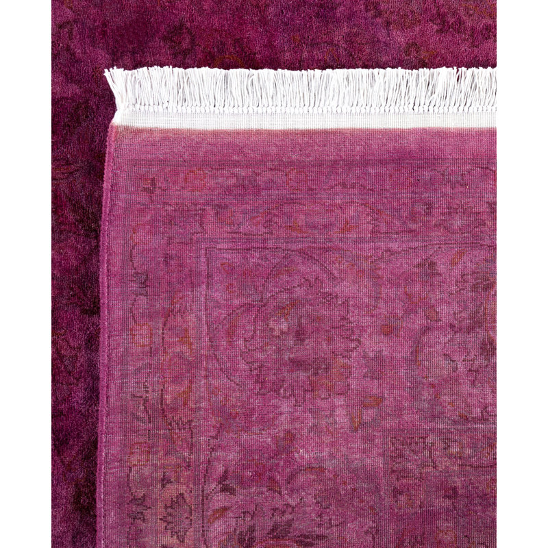 Overdyed One-of-a-Kind 6' 1" X 6' 3" Hand Knotted Area Rug