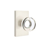 Passage Modern Disc Crystal Knob with Modern Rectangular Rose