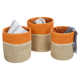 Fabric Basket With Handles - Set of 3