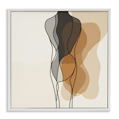 Earthy Neutrals Pattern Framed Giclee, design by LSR Creative Studio