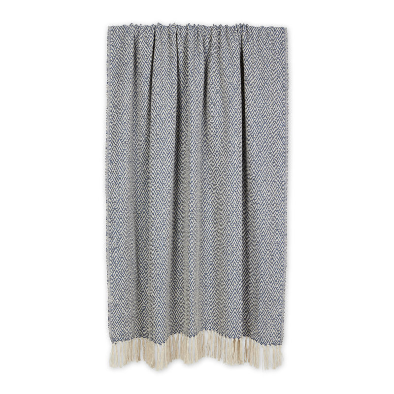 Hand Woven Throw Blanket, Navy