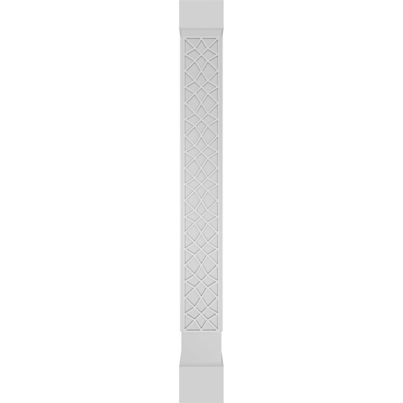 Colonne carrée en mosaïque classique non capitonnée Craftsman, H 96 po x l 11,62 po x P 11,62 po
