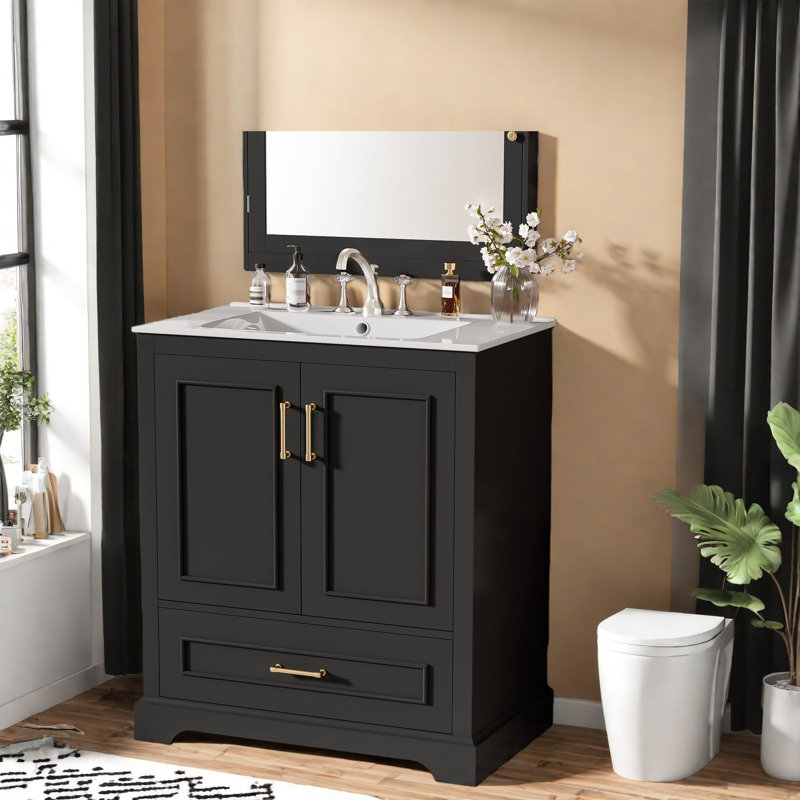 Meuble-lavabo et évier en bois