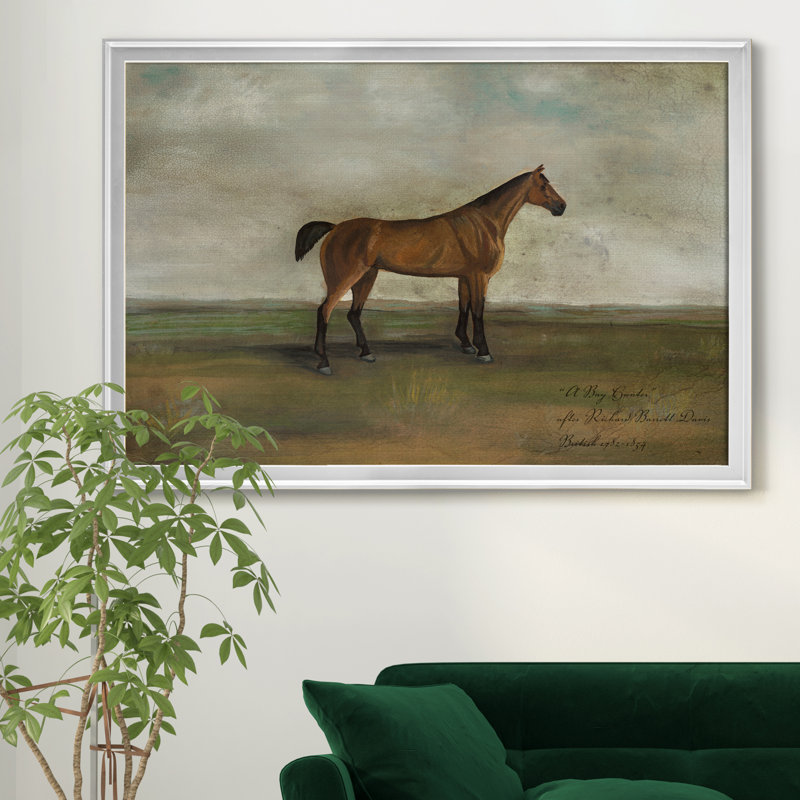 A Bay Hunter - Reproduction d'art sur toile encadrée, H 18,5 po x l 24,5 po x P 1,5 po, Argent