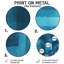 «Aqua Rhythm Layers», art mural rond en métal abstrait-885509549