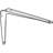 Prime-Line Shelf Support Bracket, Stamped Steel-70172762-70172765