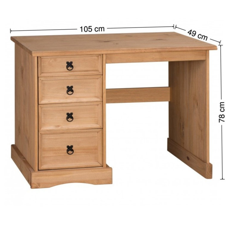 Palmea Dressing Table, Antique Wax
