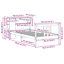 Bookcase Bed Without Mattress Solid Wood Pine-431558607-431558604