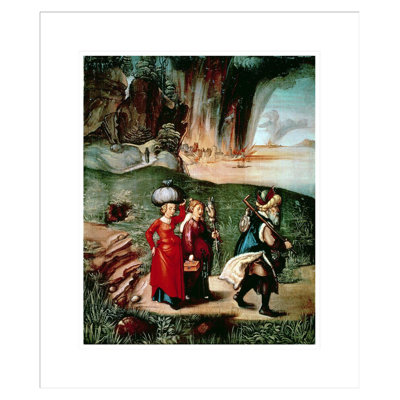 "Lot et ses filles" (revers) par Albrecht Dürer, impression giclée sur cadre