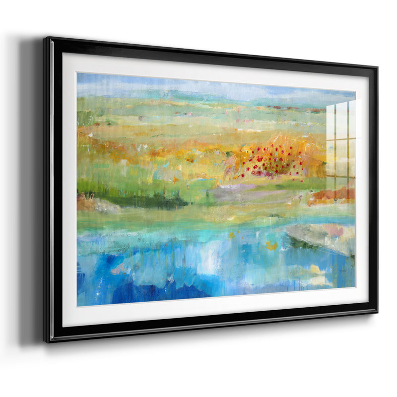 Déplacement - Impression encadrée avec verre biseauté mat et verre, H 27 po x l 39 po x P 1,5 po, Noir