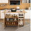 Table pliante multifonctionnelle avec tablettes et roulettes de rangement, table de salle à manger pliable de 47 pouces pour les petits espaces, bureau compact pour la cuisine, dortoir, bureau