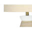Lighting, H 27 po, lampe de table, céramique crème, abat-jour beige, contemporain