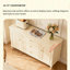 Buffet rétro de style crème, armoire à thé en bois massif multicouche, armoire de rangement mince pour le salon et le vestibule-126450413