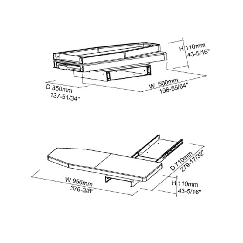 Metal Wall-Mounted Ironing Board
