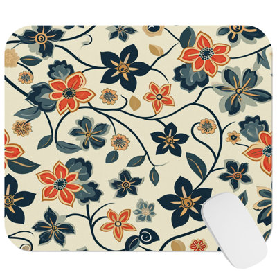 Floral Cottagecore Flower Dream Retro Gaming Cute Office Laptop Desk Pad Gift Mat Square Rectangle Non-Slip Mousepad