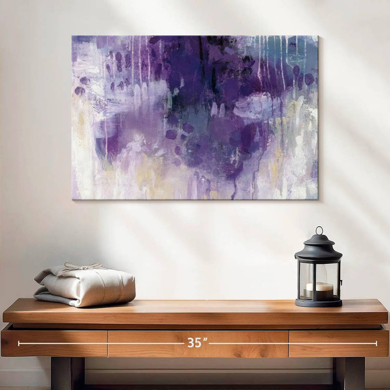 Pluie violette, H 16 po x l 24 po