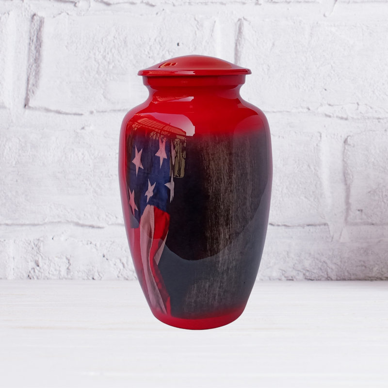 Rezearta Handmade American Flag Cremation Urn